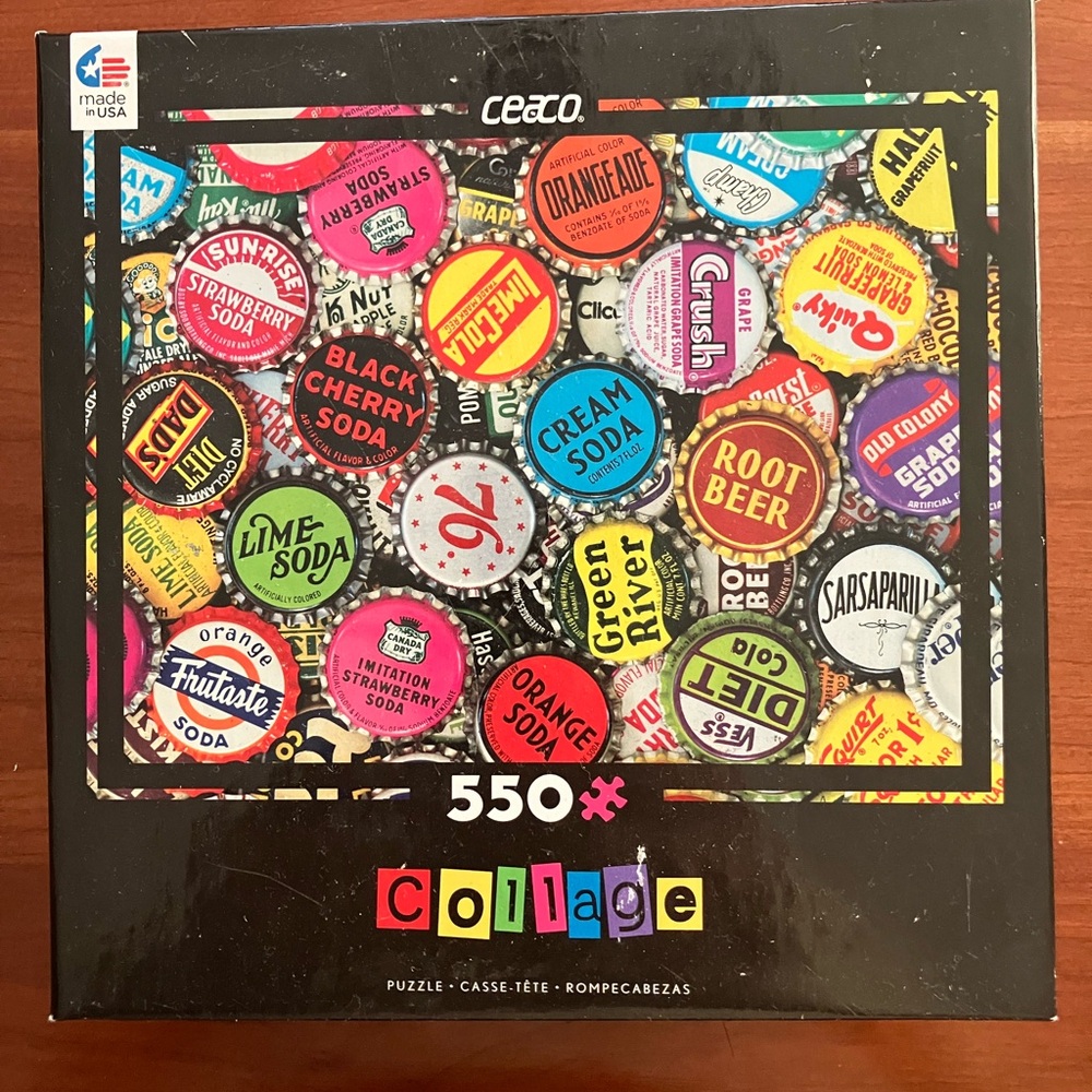 Ceaco 550 Piece Puzzle 24”18” Soda Caps